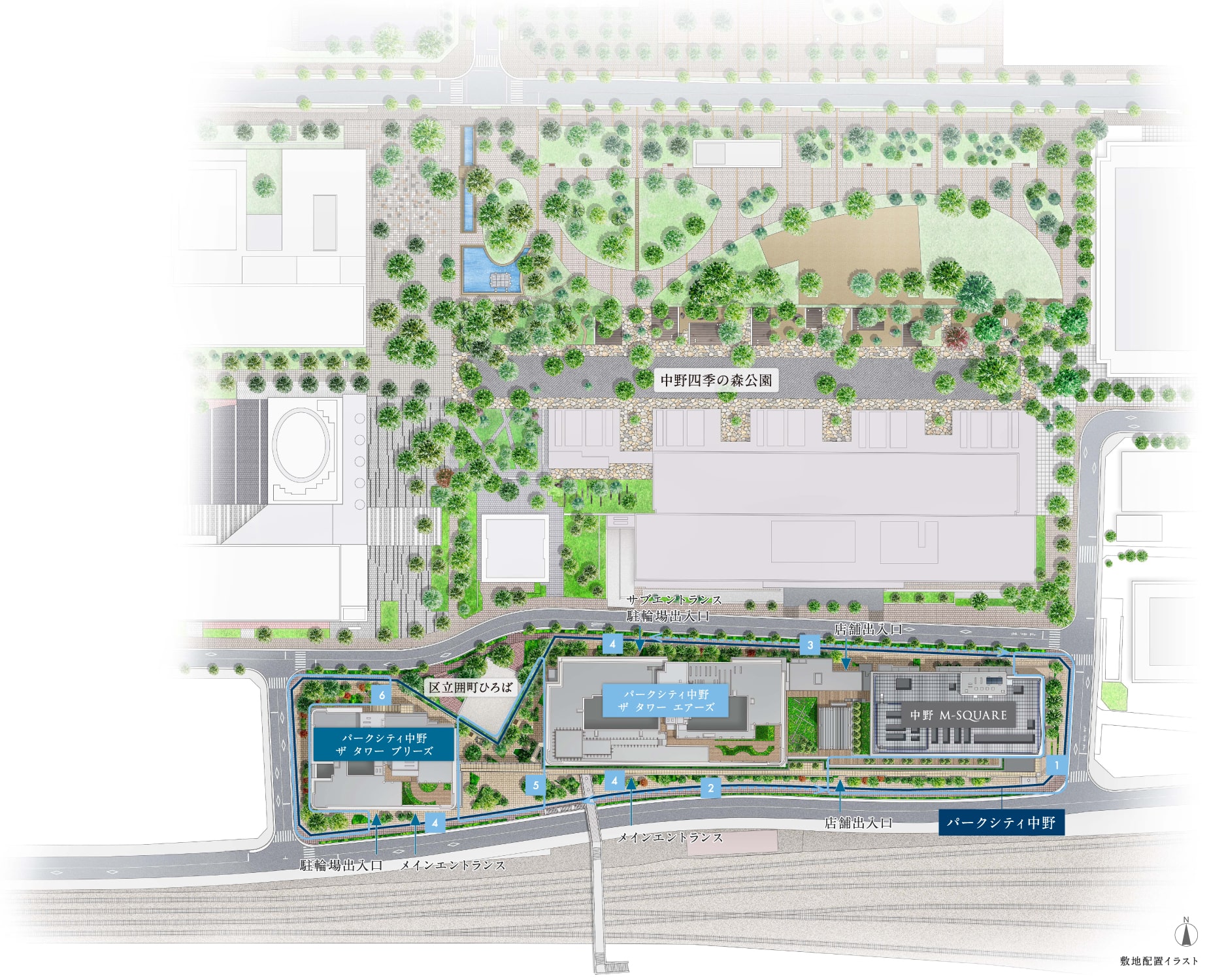 パークシティ中野ザタワー配置図